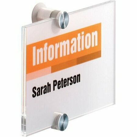 DURABLE OFFICE PRODUCTS Wall Signs, Interior, Acrylic, 5-7/8inx7/8inx4-1/8inClear DBL482119